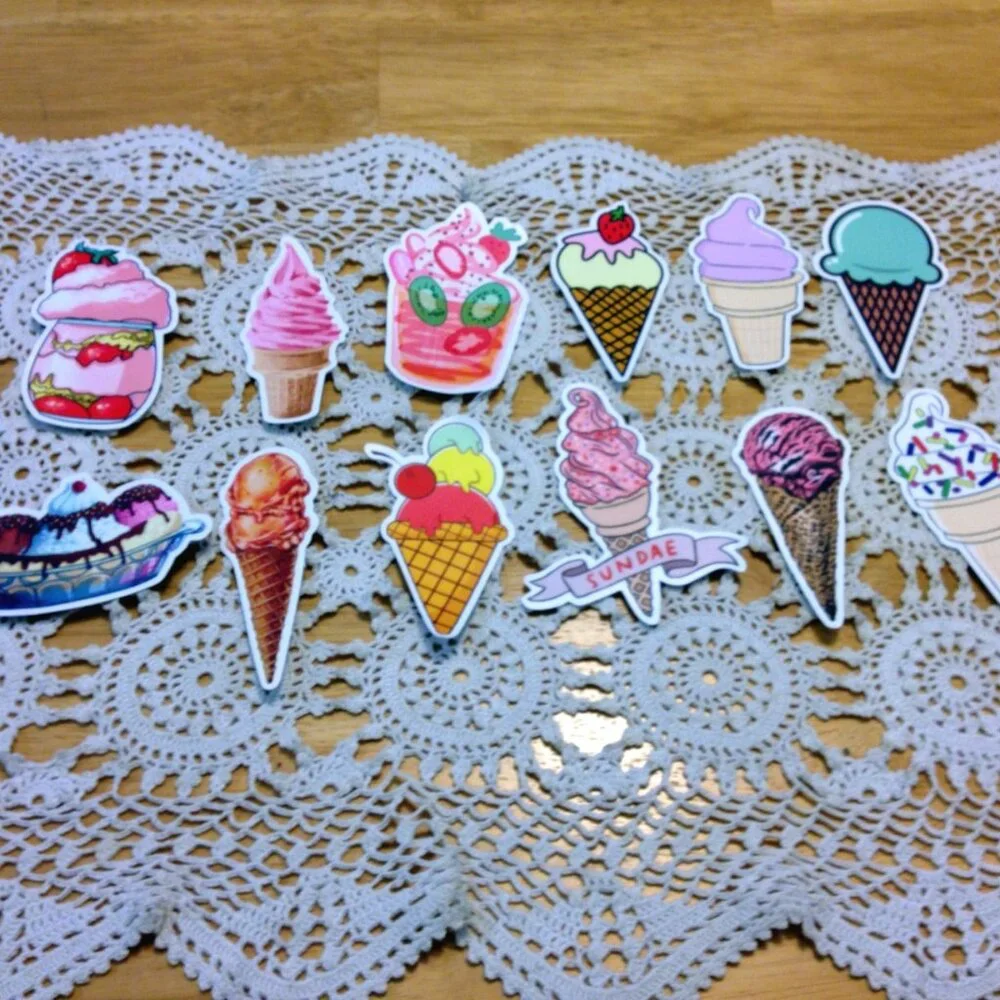 Crafts stickers bundle, ice cream and desserts